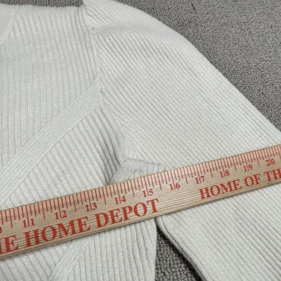 Express White Ribbed Sweater - Picture 4 of 11